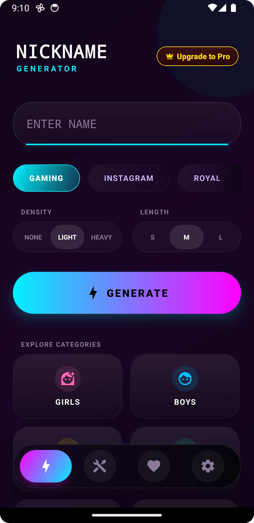 App Screenshot Category